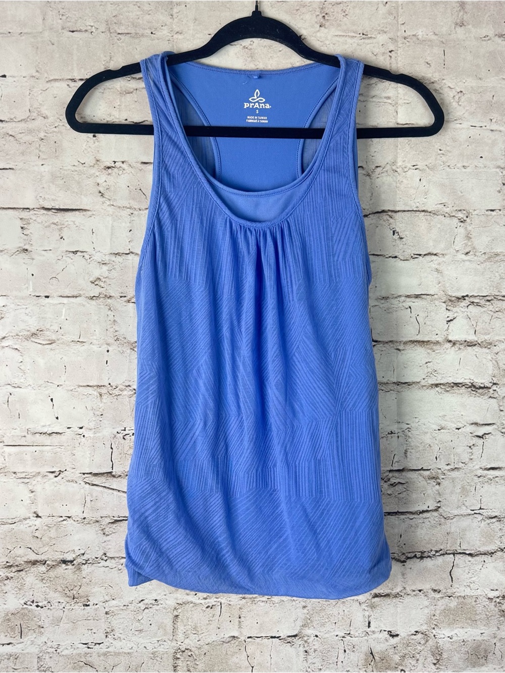 prAna Women's Small Periwinkle  Mika Double Layer Tank Top W1MIKA116 Sm S Active